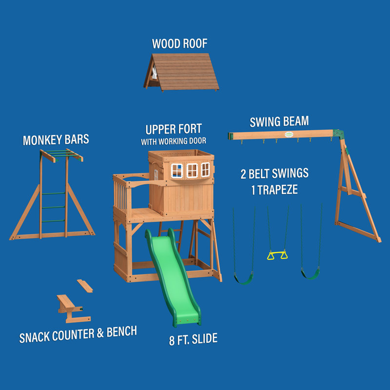 Backyard discovery montpelier cedar swing set online